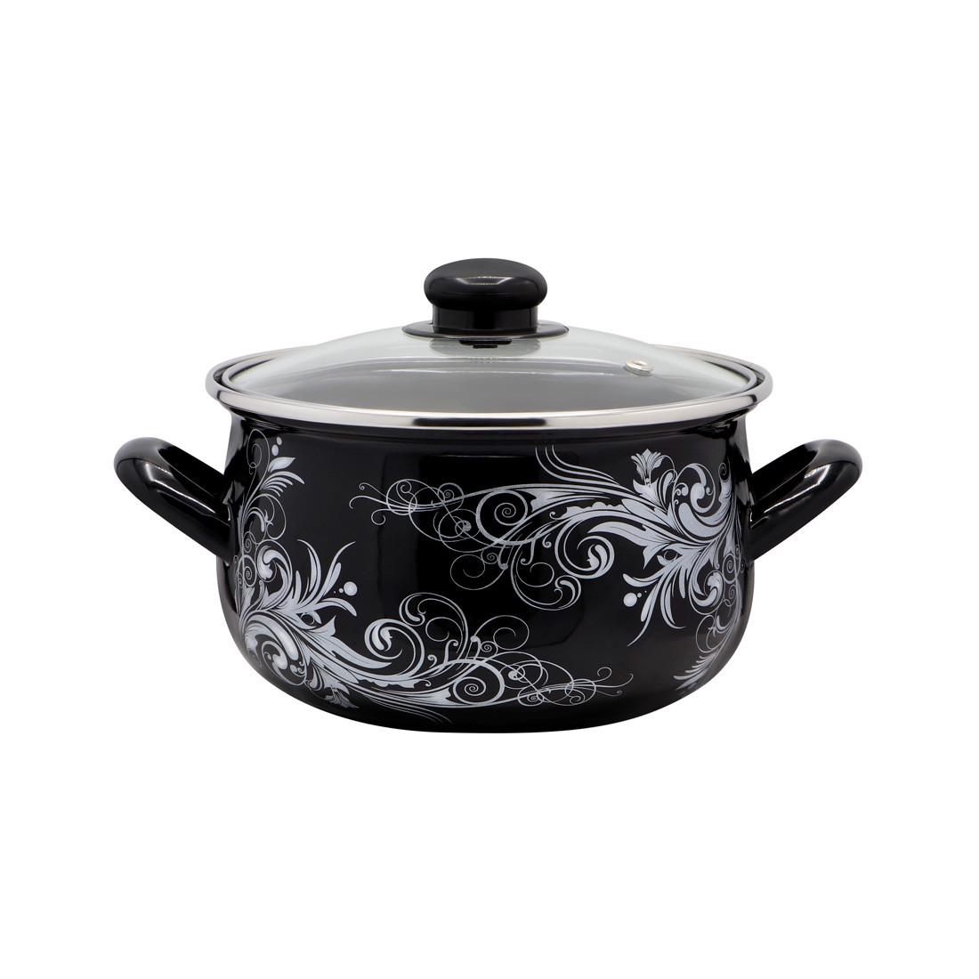 Набір каструль Interos Глибоке срібло 3 шт. емальовані - фото 3 Набір каструль Interos Глибоке срібло 3 шт. емальовані - фото 3