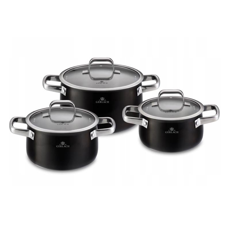 Набор кастрюль с крышкой Gerlach Prime из нержавеющей стали 6 шт. (2015284719)