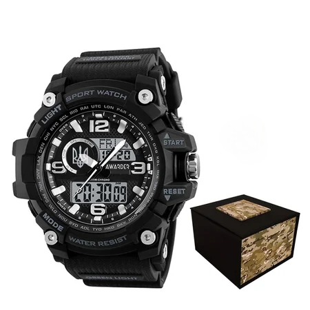 Наручные часы Awarder 012BKUASI Тризуб серебро Черный (451)