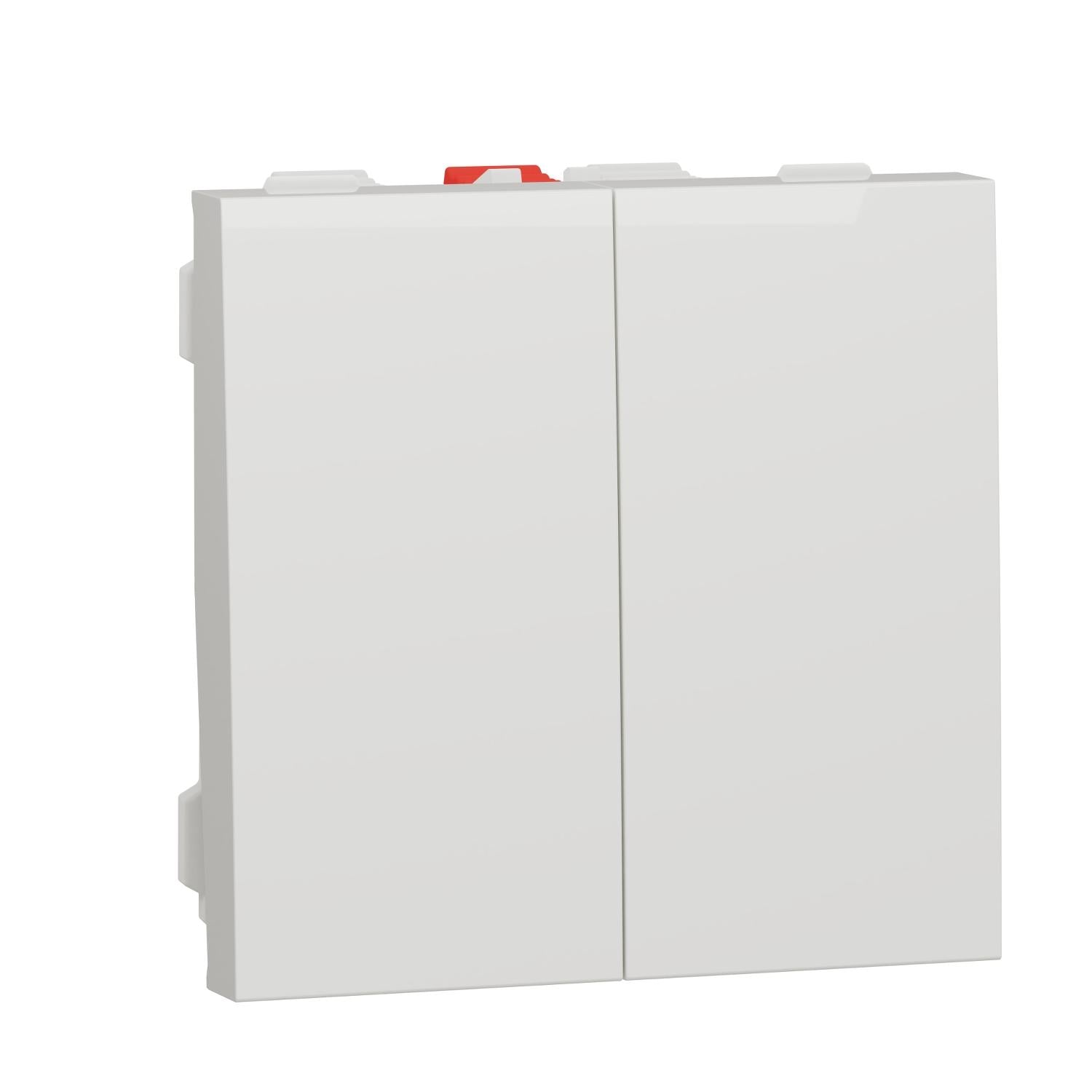 Вимикач двоклавішний Schneider Electric Unica New 2 модулі Білий (NU321118)