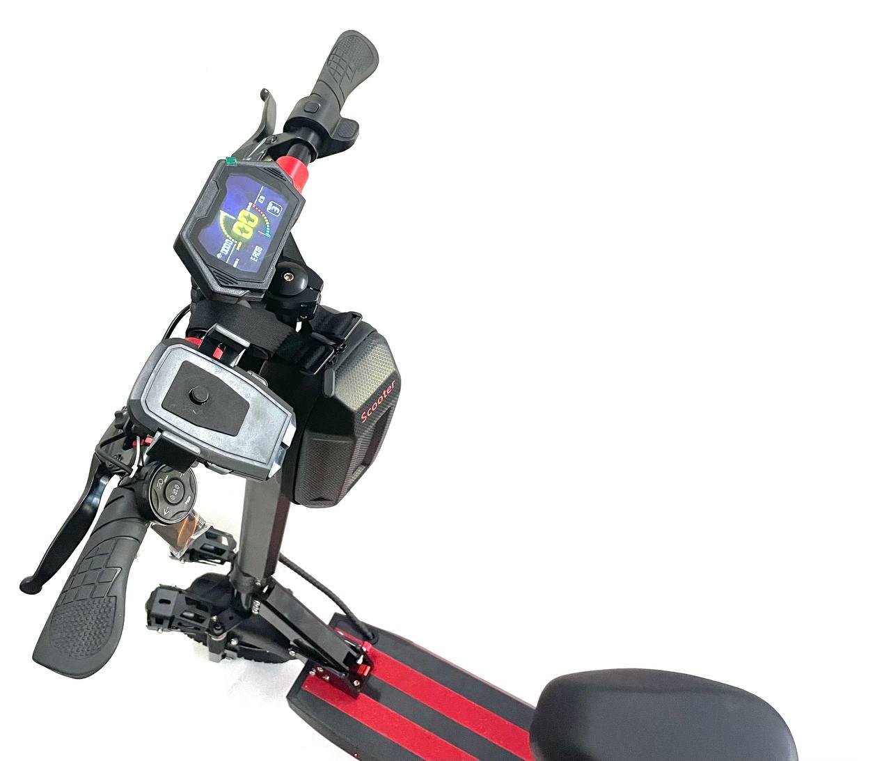 Електросамокат з сидiнням Tesla 16000 New 2000W 48V 18Ah та сумка - фото 4