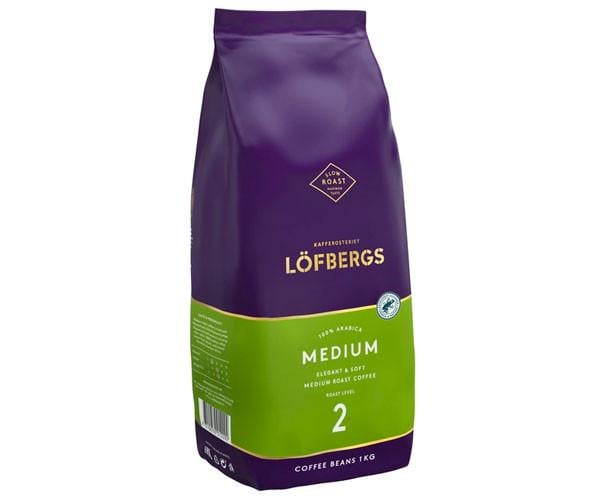 Кава Lofbergs Medium Roast у зернах 1 кг (е-213)