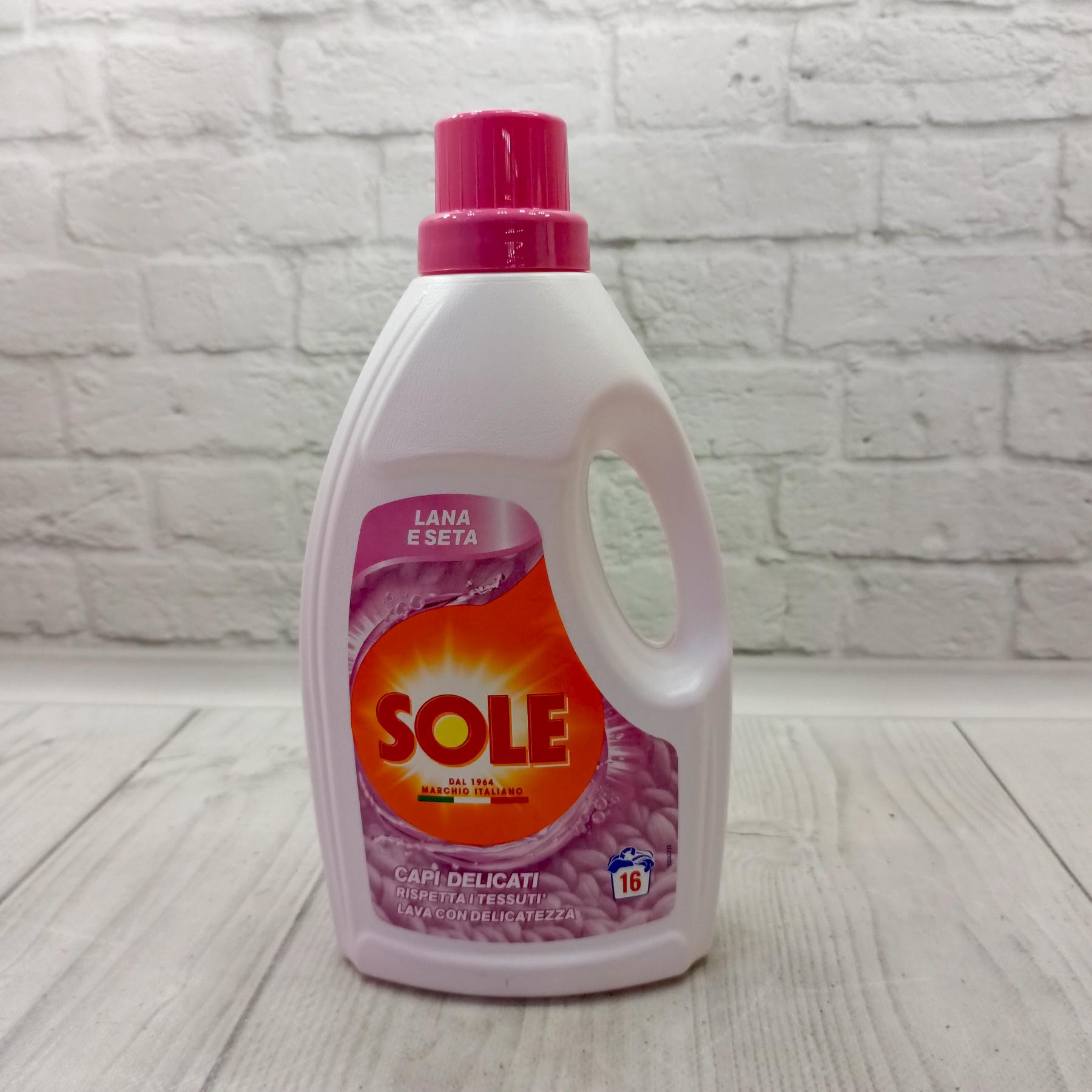 Гельдля стирки деликатных тканей Sole Capi Delicati Lana e Seta с маслом пачули 1 л