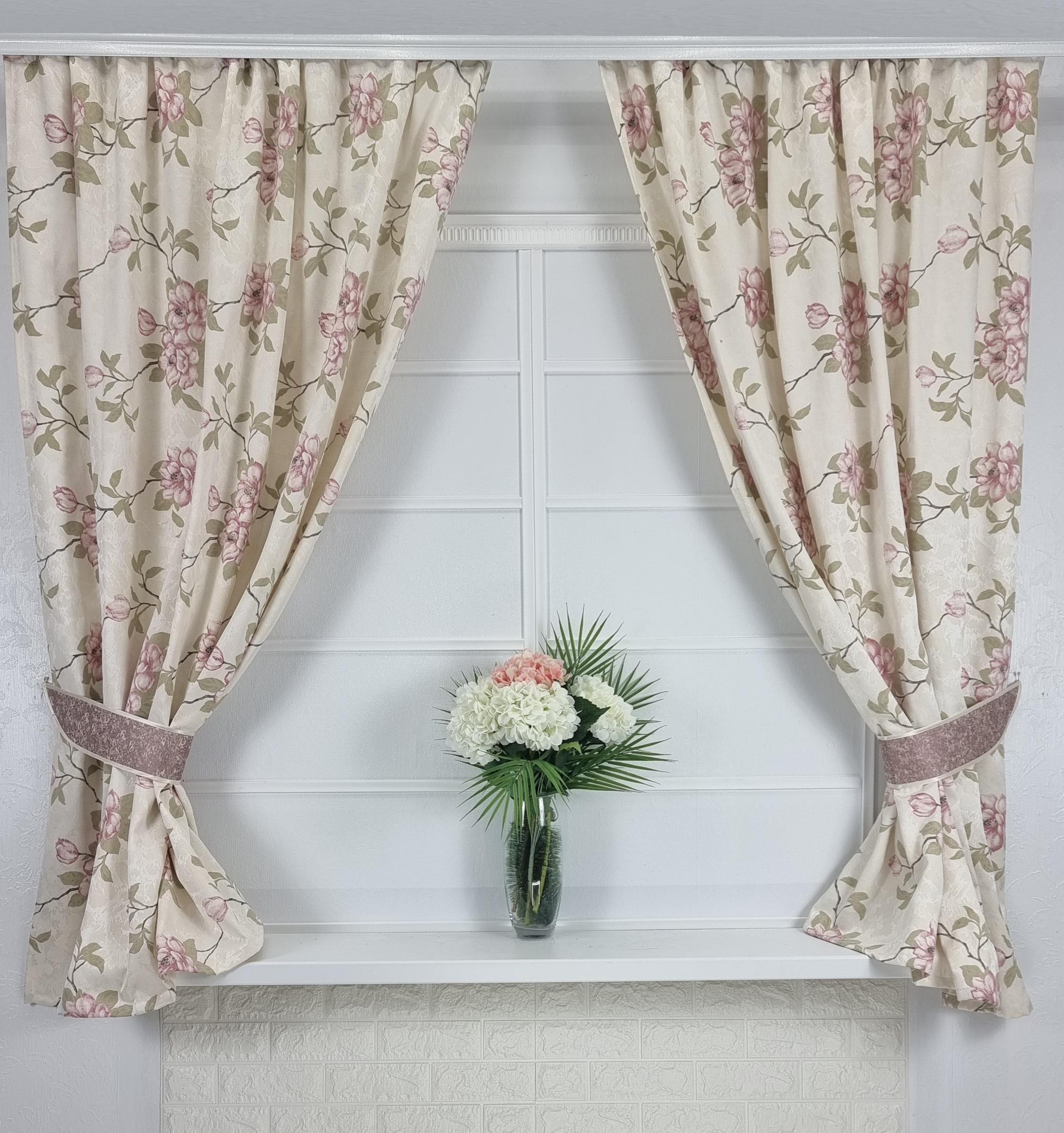 Комплект штор для кухни Виена Пудра (33285)