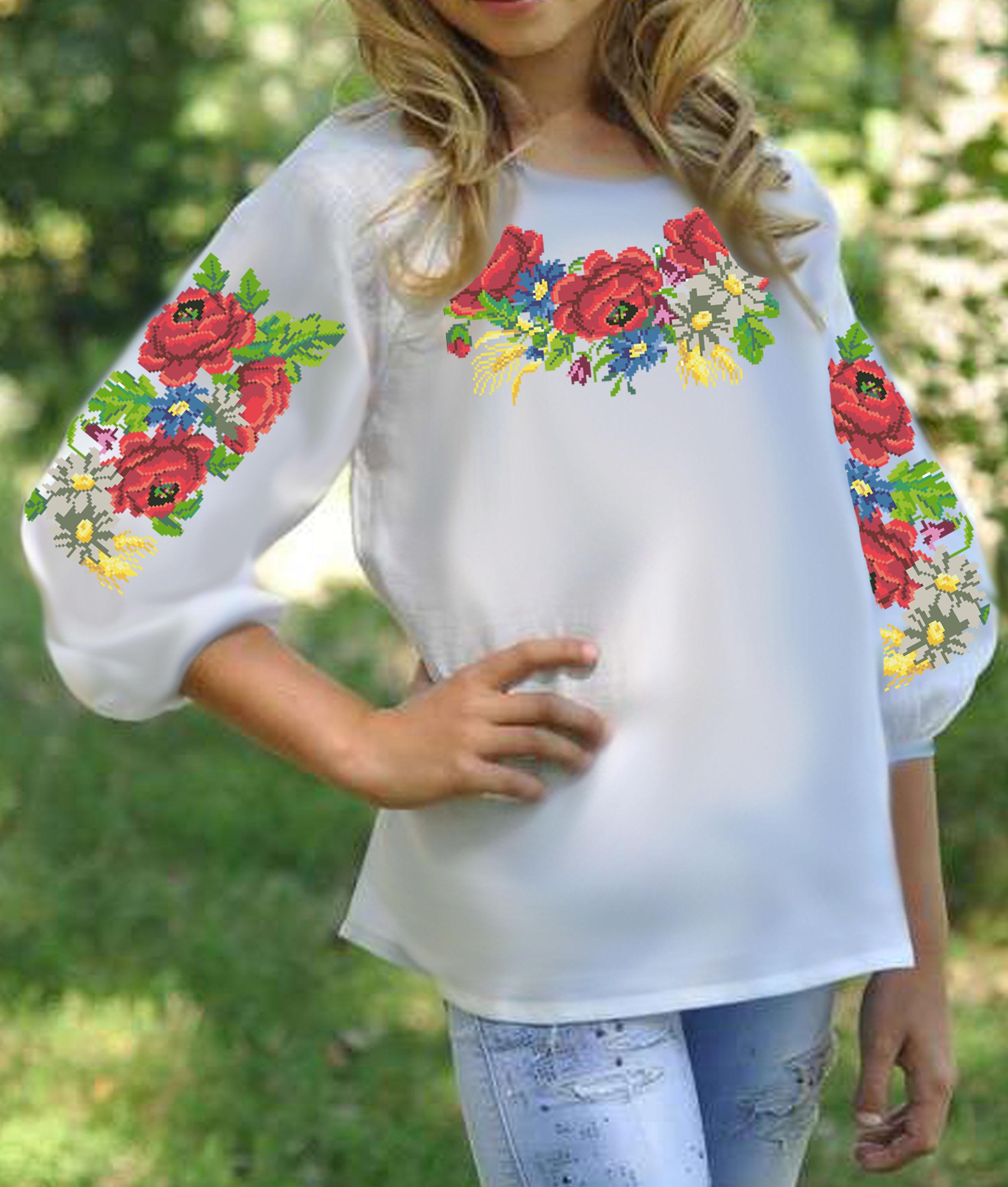 Заготовка для вышивки нитями/бисером для девочки домотканое полотно (СДД-22)