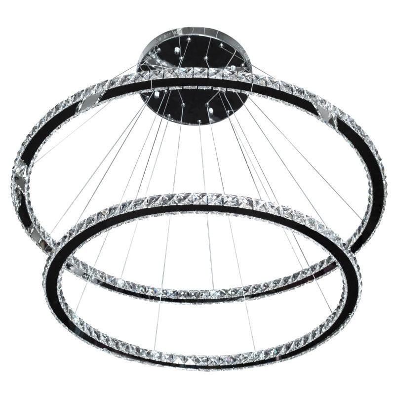 Люстра подвесная Brille с пультом LED 128W WW+NW+CW CH BR-988S/2 22-865