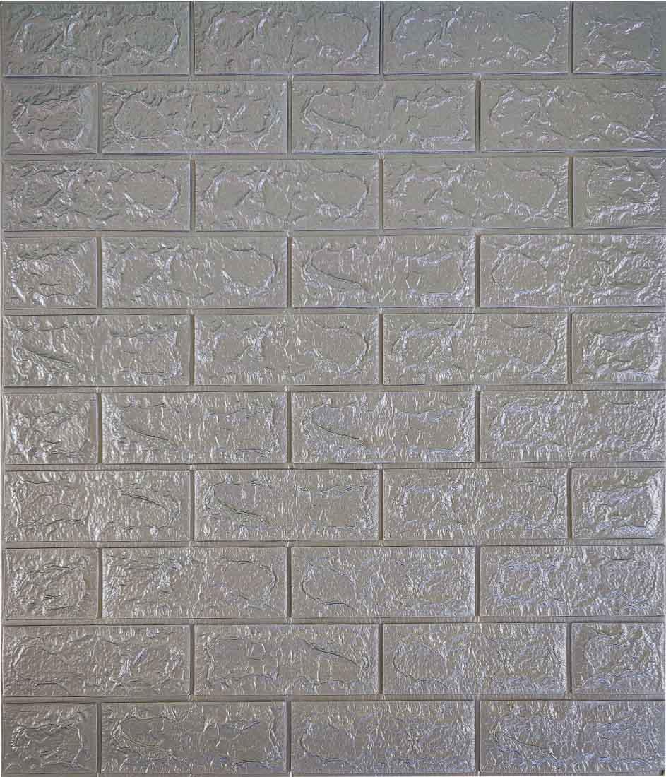 3D-панель декоративная самоклеющаяся под кирпич 700x770x5 мм Серый/Серебристый (546) 3D-панель декоративная самоклеющаяся под кирпич 700x770x5 мм Серый/Серебристый (546)