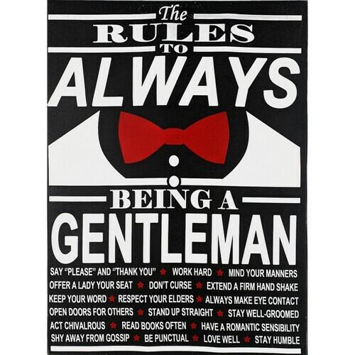 Репродукция Правила для джентльмена Seta Decor 1506