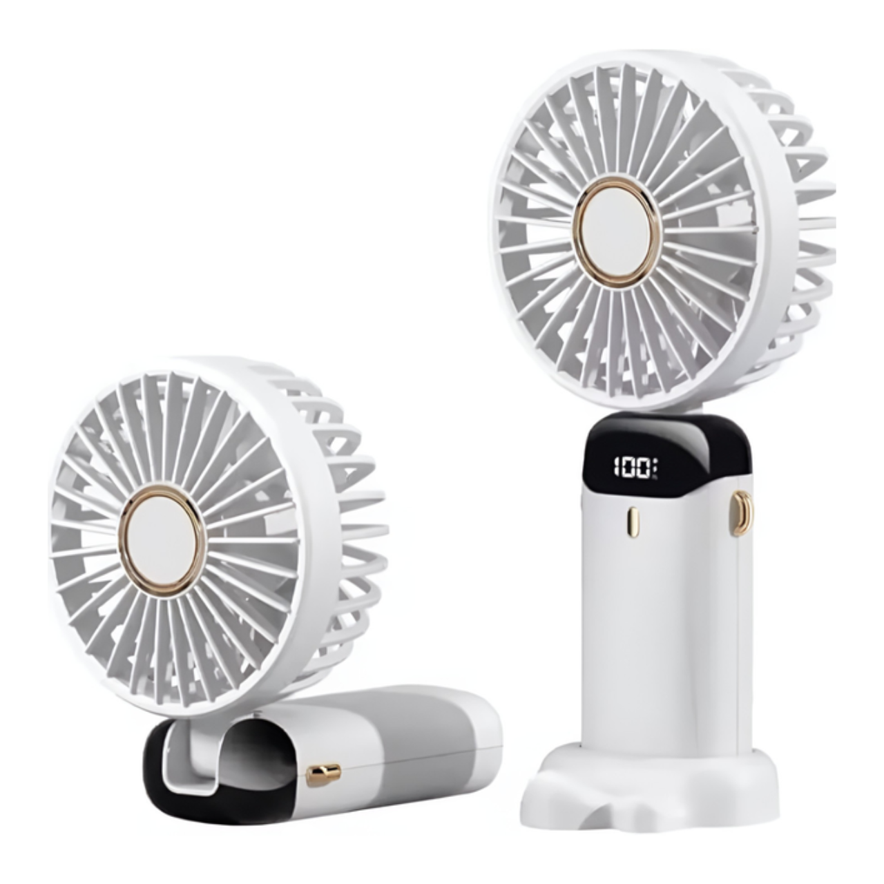 Мінівентилятор портативний з LED-дисплеєм USB-зарядка з підставкою та до 7 годин роботи 3в1 (D4841881) - фото 2 Мінівентилятор портативний з LED-дисплеєм USB-зарядка з підставкою та до 7 годин роботи 3в1 (D4841881) - фото 2