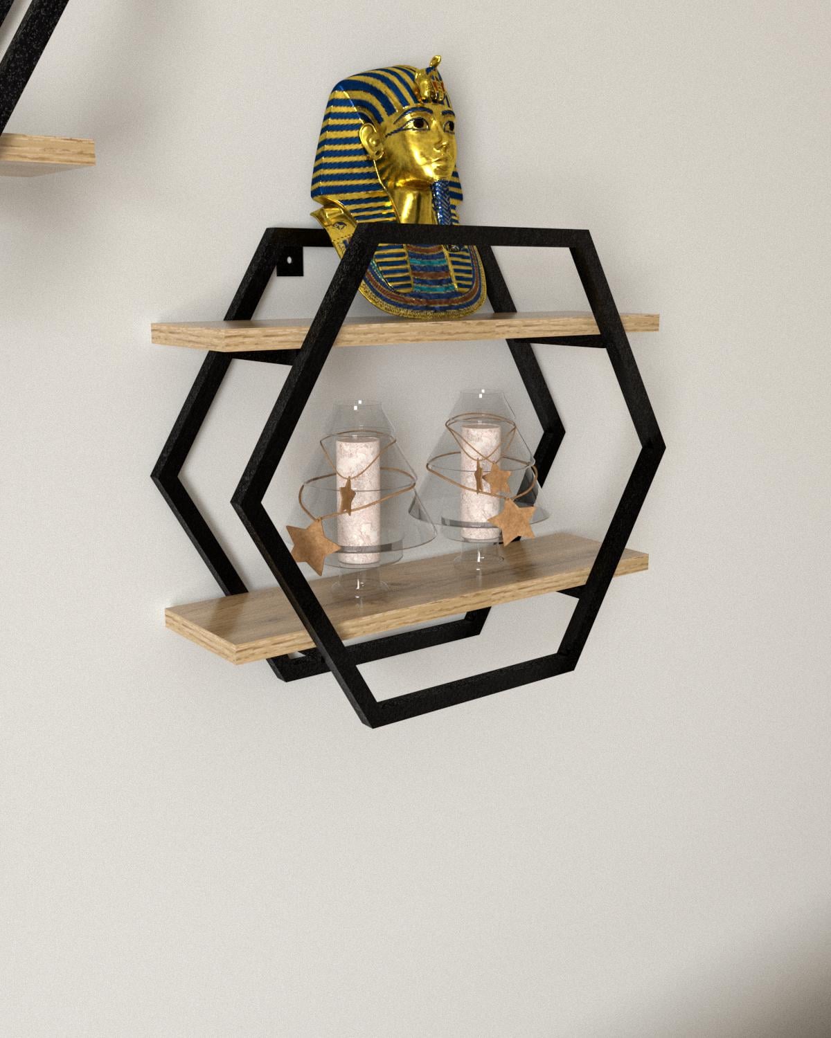Полка настенная EcoLoft Гексия DSP-1317-1 в стиле лофт (31215340) Полка настенная EcoLoft Гексия DSP-1317-1 в стиле лофт (31215340)