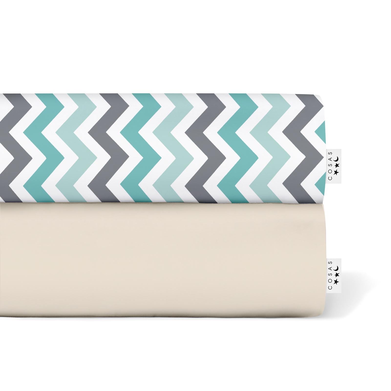 Набор простыней на резинке Cosas 90х200х20 см 2 шт. Beige/Mint/Grey (4822052057551)