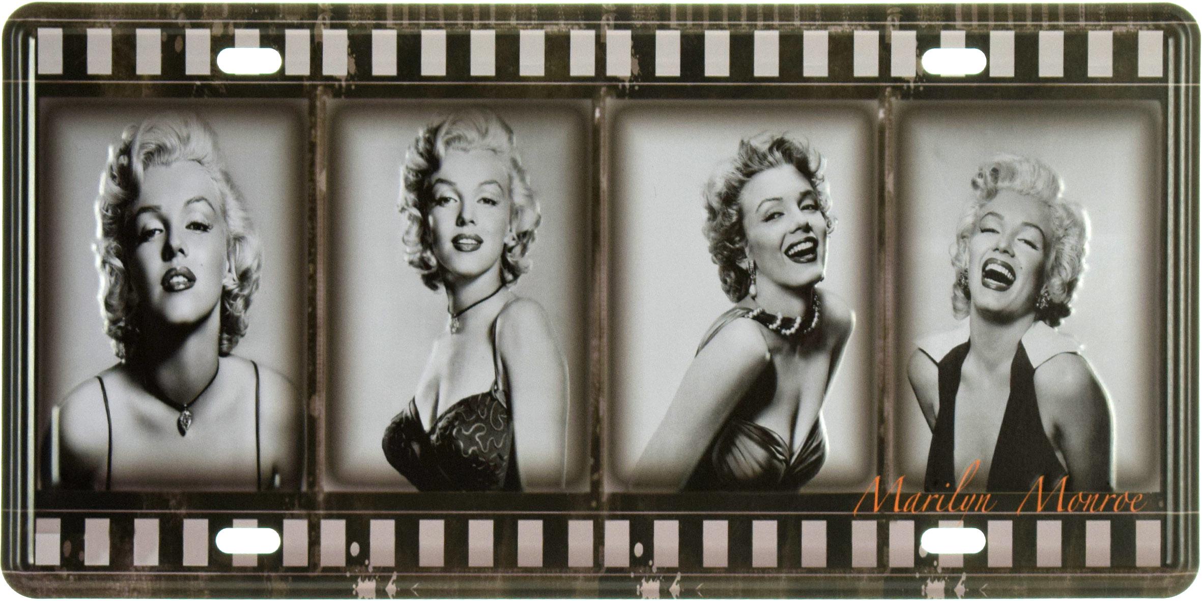 Табличка металлическая Мэрилин Монро Кадры/Marilyn Monroe 15x30 см