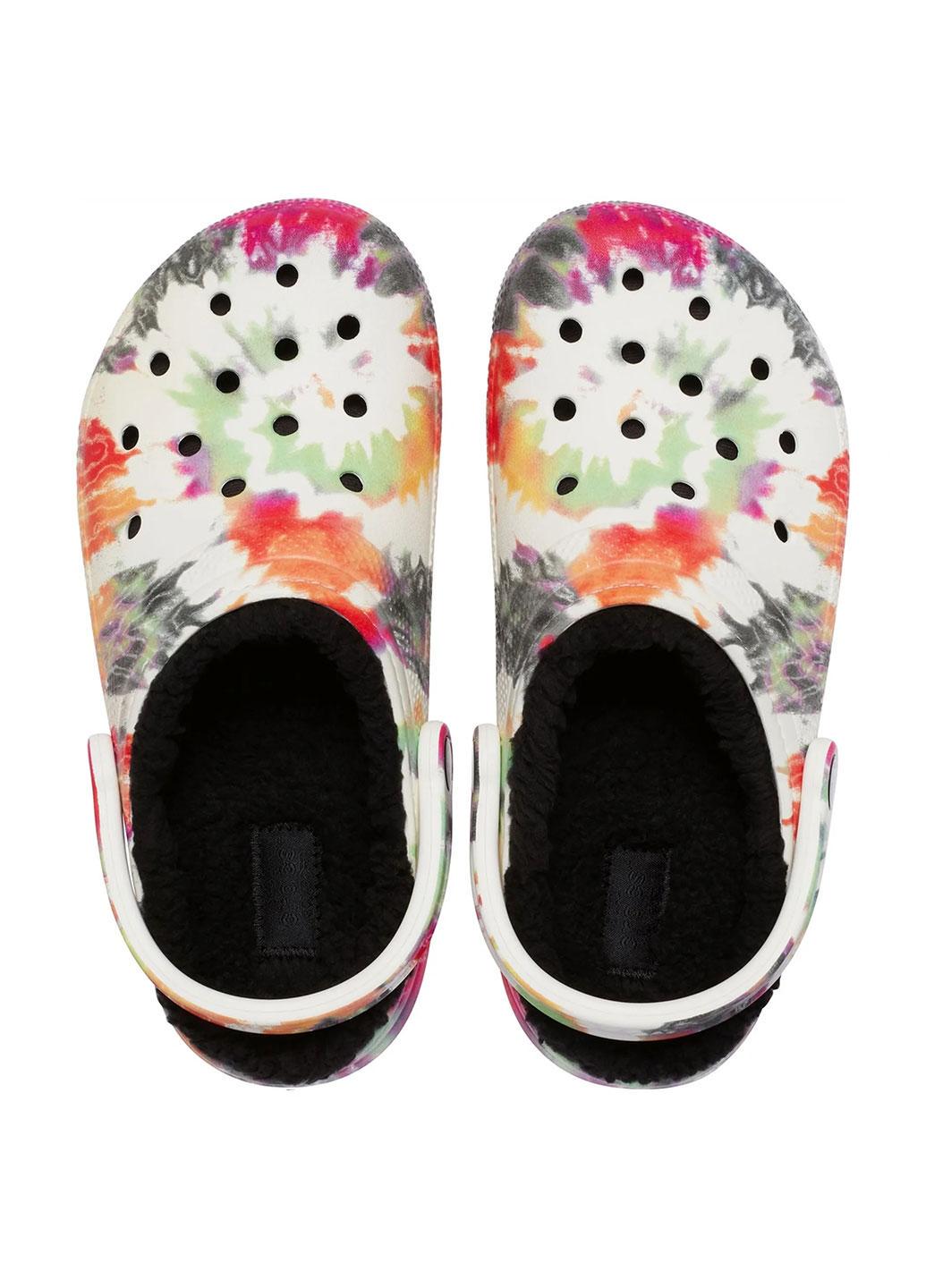 Сабо женские утепленные Crocs Classic Tie Dye Lined Clogs р. 36-37 23 см Разноцветный (1914488099564) - фото 2