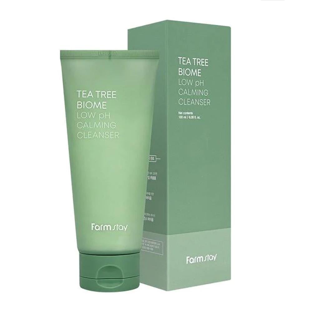 Пенка для умывания с низким pH FarmStay Tea Tree Biome Low Ph Calming Cleanser 180 мл (8809783321881)