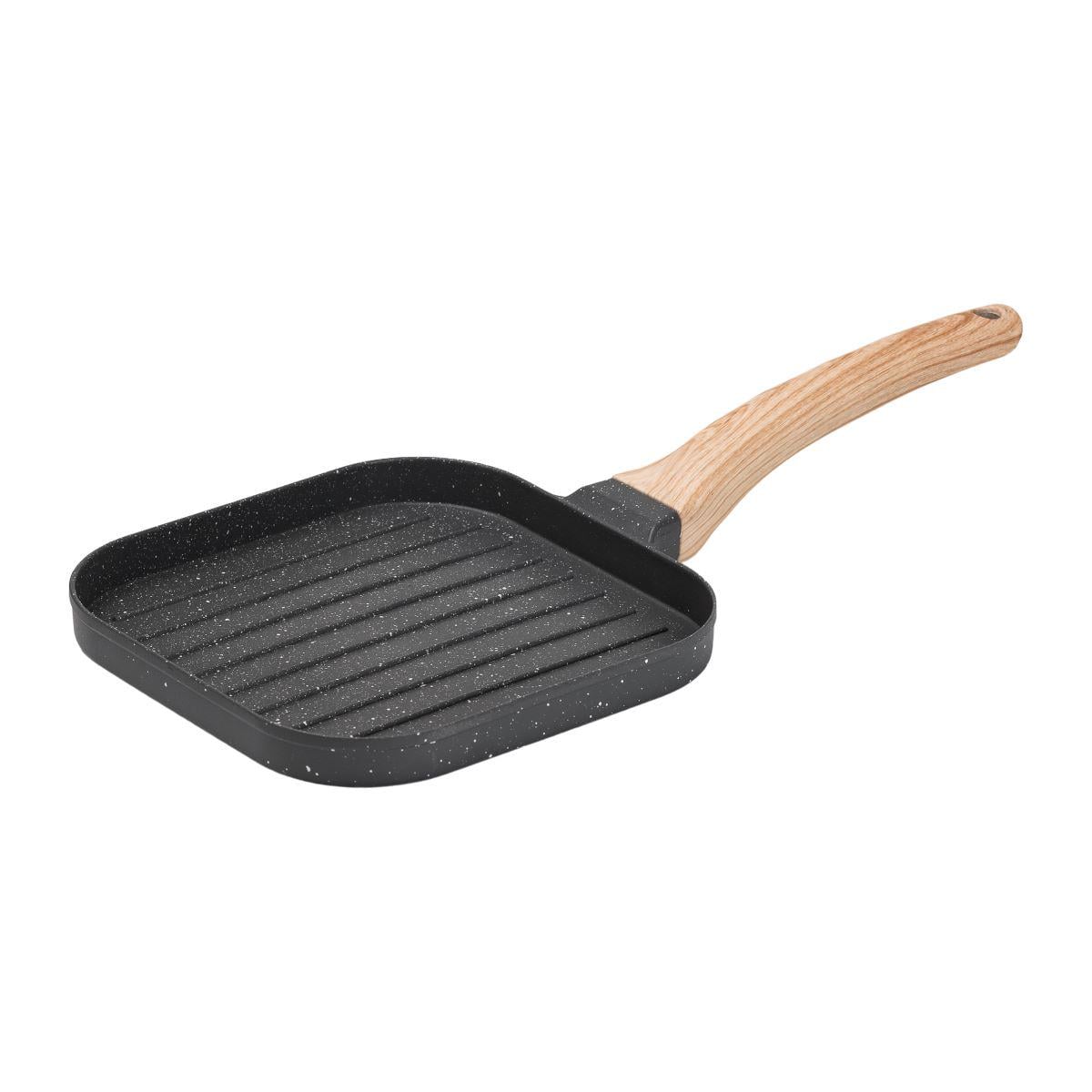 Сковорода гриль квадратная 18х18 см Серый (HP39568C)