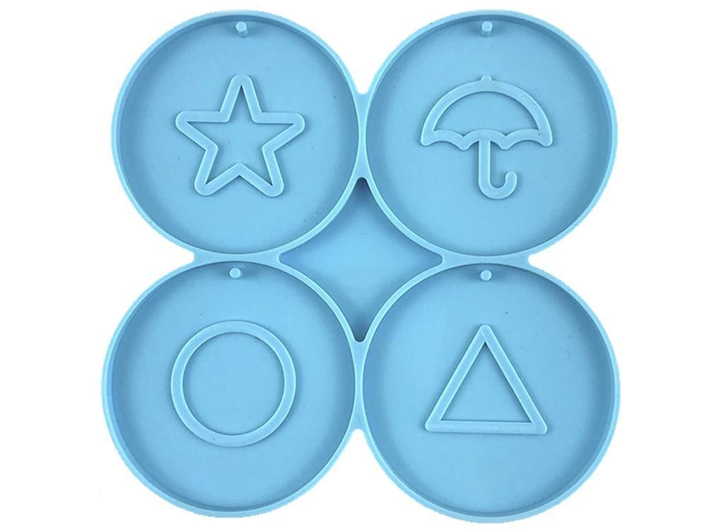 Силиконовая форма для выпечки Игра в кальмара Голубой (20891)