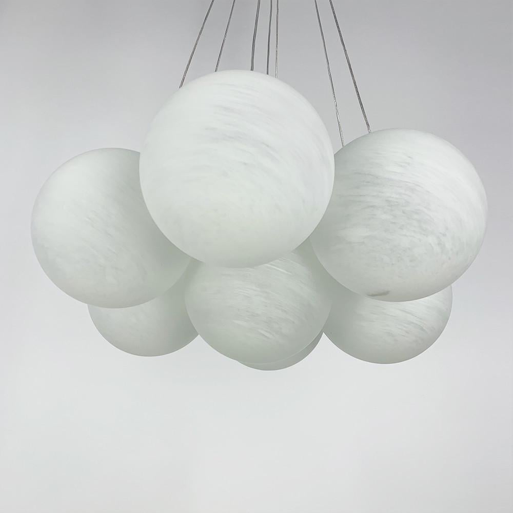 Люстра-пучок на 7 білих мармурових плафонів (MJ 141/7 AB+WT) - фото 6 Люстра-пучок на 7 білих мармурових плафонів (MJ 141/7 AB+WT) - фото 6