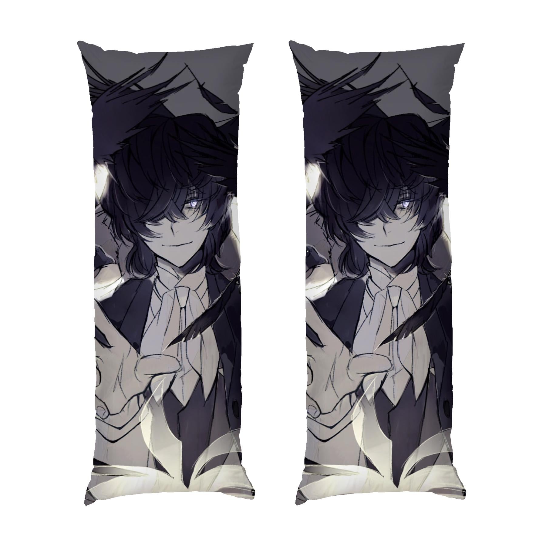 Подушка дакимакура Osamu Dazai and crows Bungo Stray Dogs габардин 70х30 см (113362)