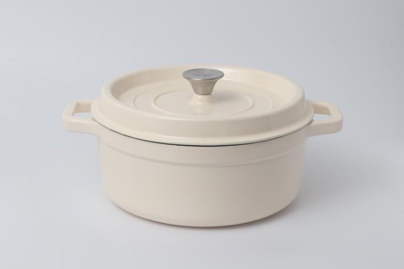 Каструля чавунна NOIS Tierra 830065 28,5 см Кремовий