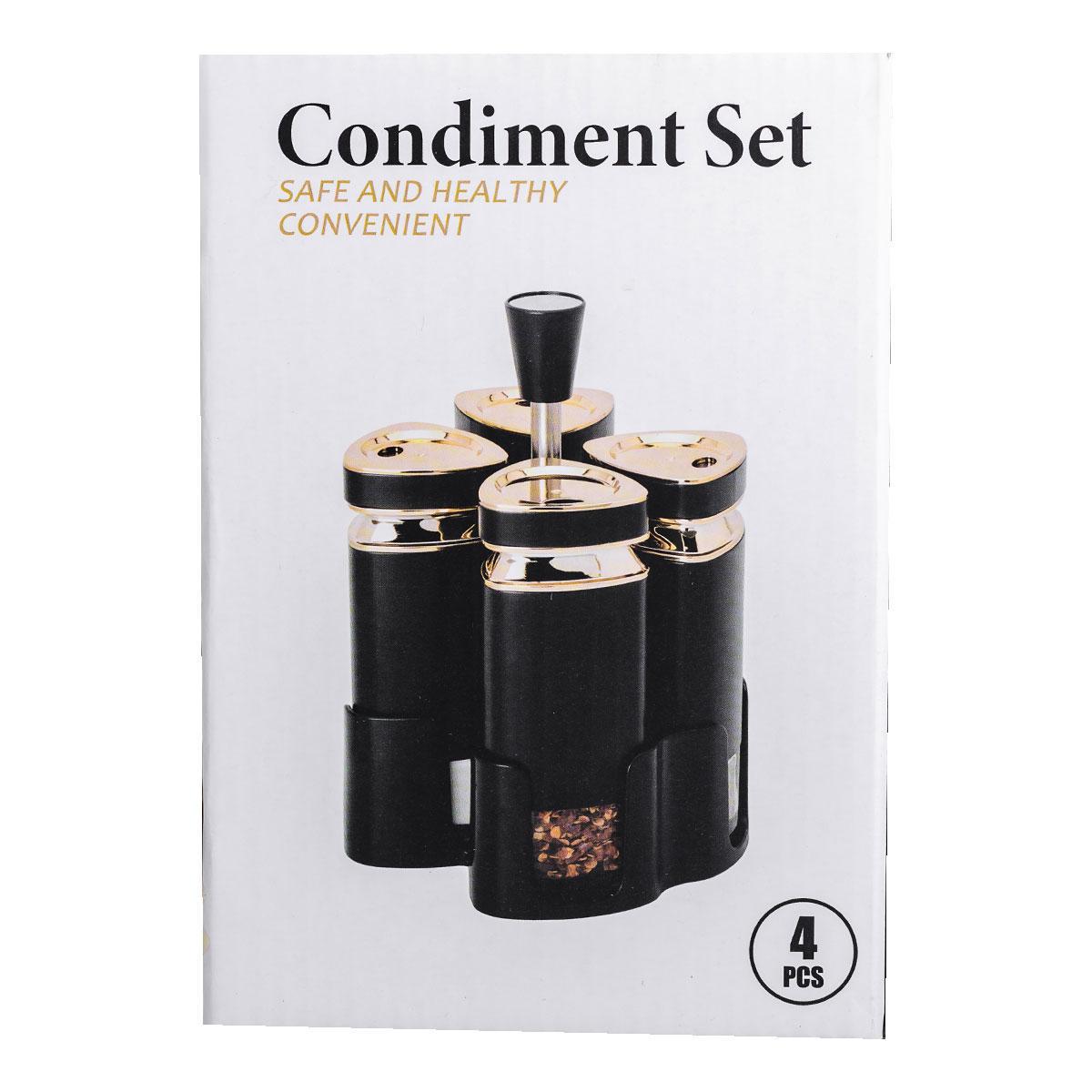 Набір для спецій на підставці HP-1312 4 шт. 10х10х17 см 120 мл Білий (A-033682) - фото 7