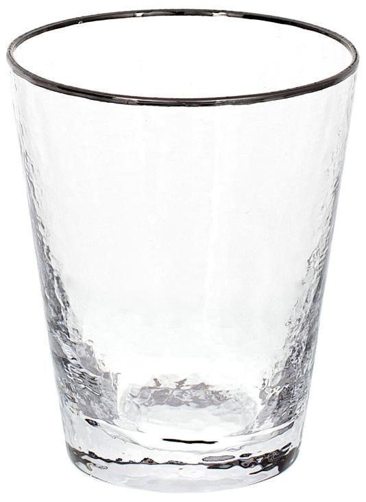 Набір склянок Donna Ice 380 мл скло з срібним кантом (BD-579-242)