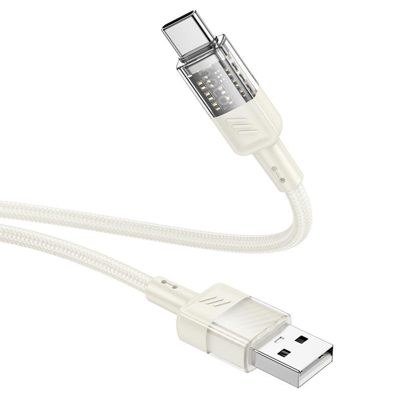 Кабель Hoco U129 USB-Type-C 3A 1,2 м Бежевый (cbb8a5bc)