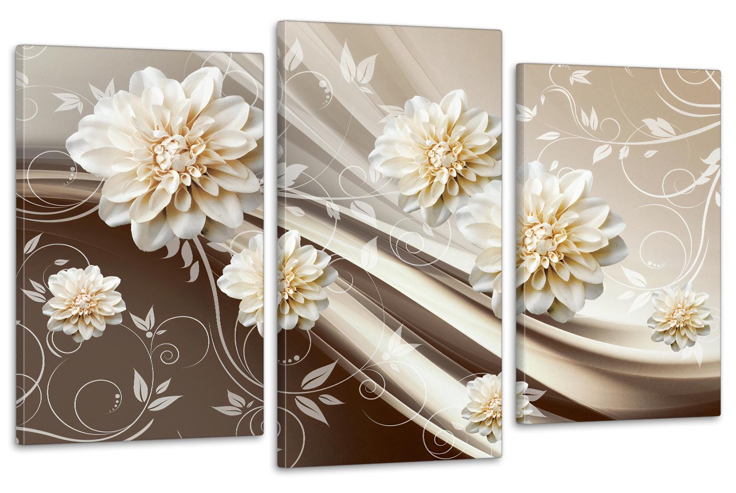 Картина модульная в гостиную/спальню Цветы 100х150 см (Art-671_3)