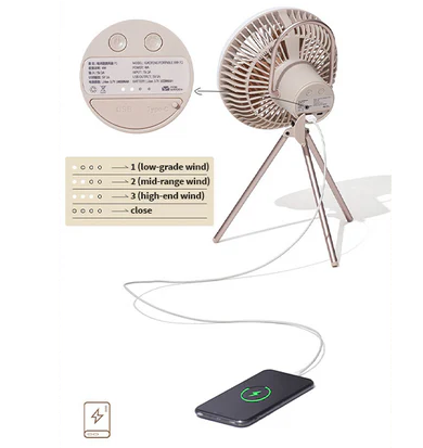 Вентилятор-фонарь на ножках Mobi Garden NX22669002 fan f2 Sand - фото 6