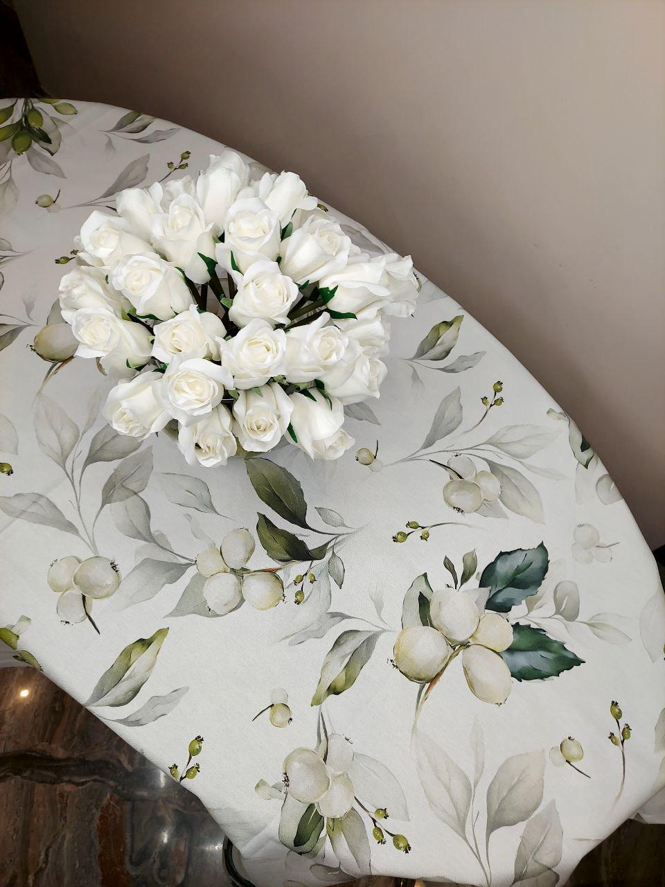 Скатертина водовідштовхувальна Le maison de Garny 150x220 см райські яблука (35-01261)