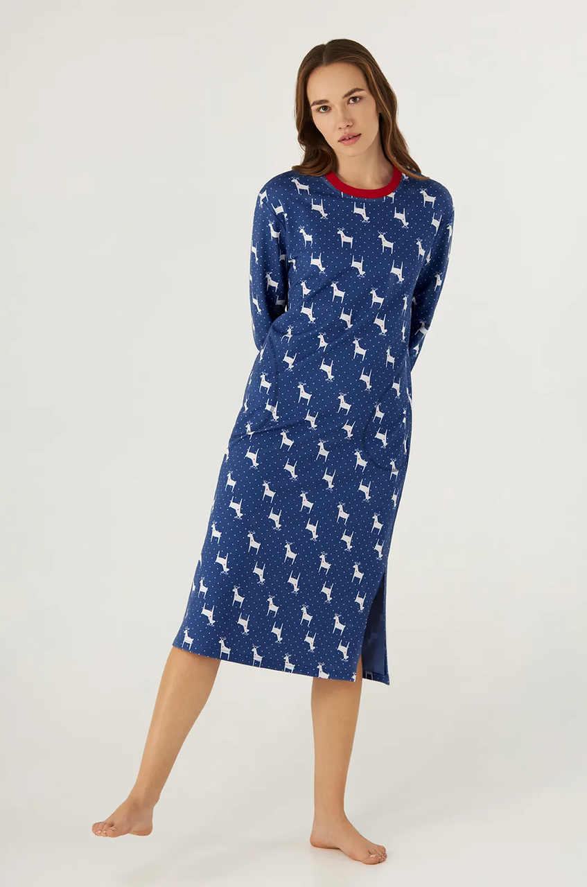 Ночная женская рубашка Ellen 121/38/01 FANTASY M Синий (121/38/01MBlue)