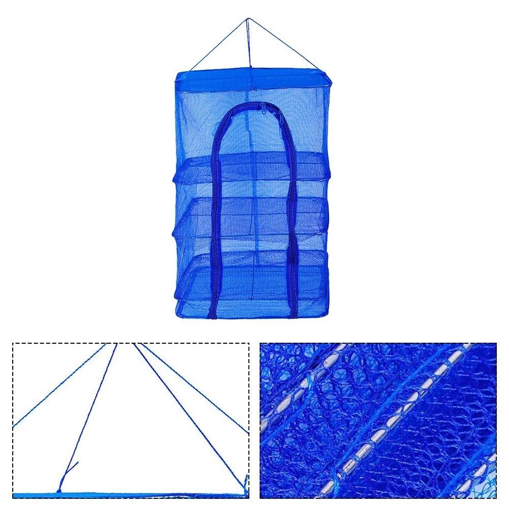 Сетка-сушилка для рыбы/овощей/фруктов/трав/грибов 3 яруса 34x34x64 см Синий (id_118962) - фото 3 Сетка-сушилка для рыбы/овощей/фруктов/трав/грибов 3 яруса 34x34x64 см Синий (id_118962) - фото 3