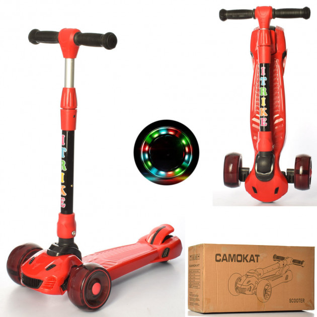 Самокат дитячий складаний триколісний iTrike Maxi 2584 Червоний - фото 2 Самокат дитячий складаний триколісний iTrike Maxi 2584 Червоний - фото 2