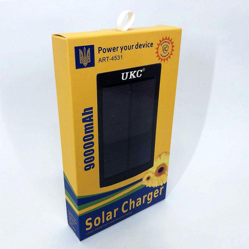 Повербанк UKC Solar із сонячною панеллю та лампою 90000 mAh - фото 12