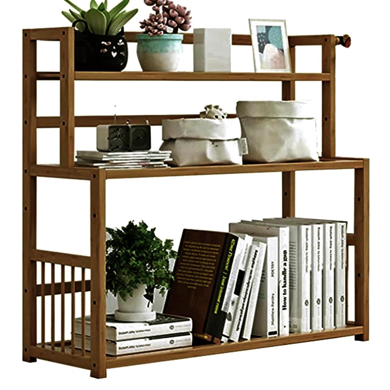 Полка-надстройка настольная из дерева Варалия сиена (АКД-010705)