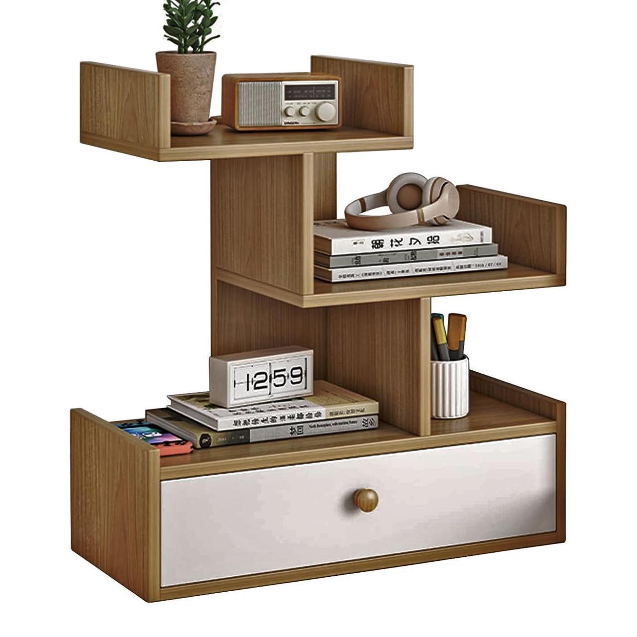 Полка книжная настольная из дерева Лузиамбо Сиена/Зефир (КПА-02510520)