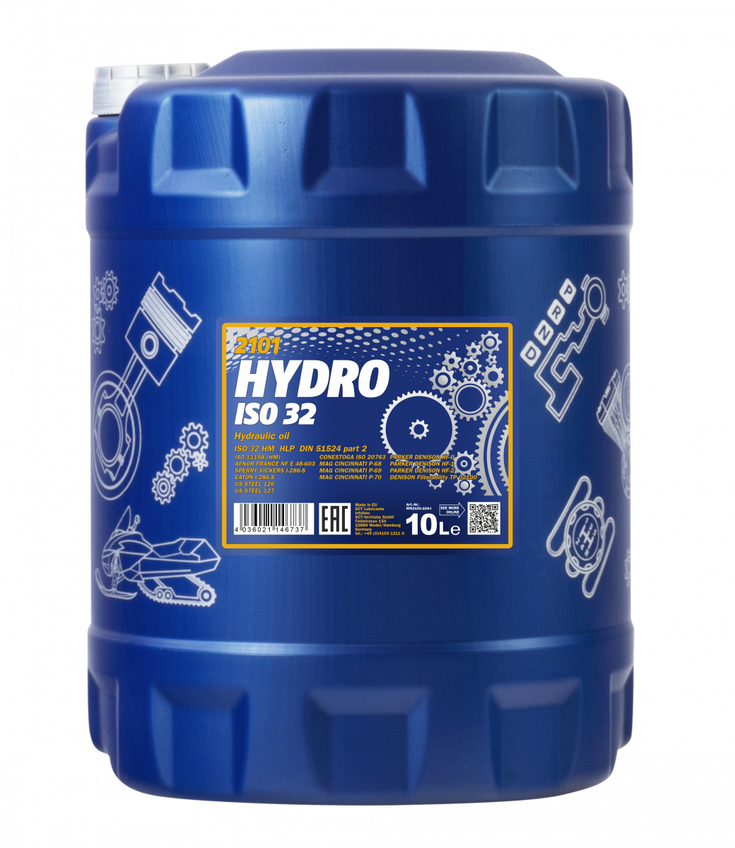Масло гидравлическое Mannol 2101 HYDRO ISO 32 HLP 10 л (MN2101-10)