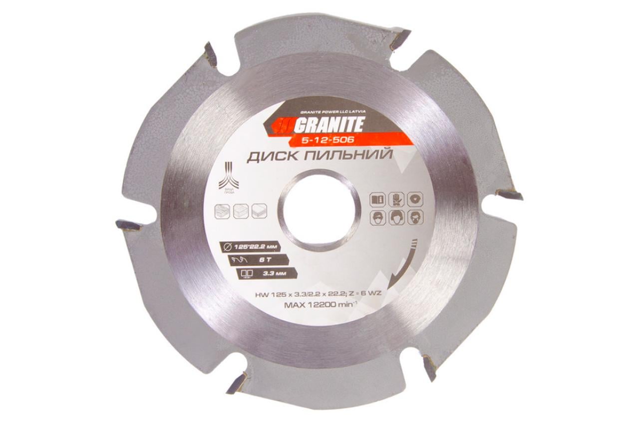 Диск пильний Granite 125x22,2 мм x 6 T (5-12-506)