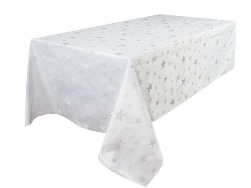 Скатерть с серебряным люрексом Lefard Звезды 100x100 см (812-060)