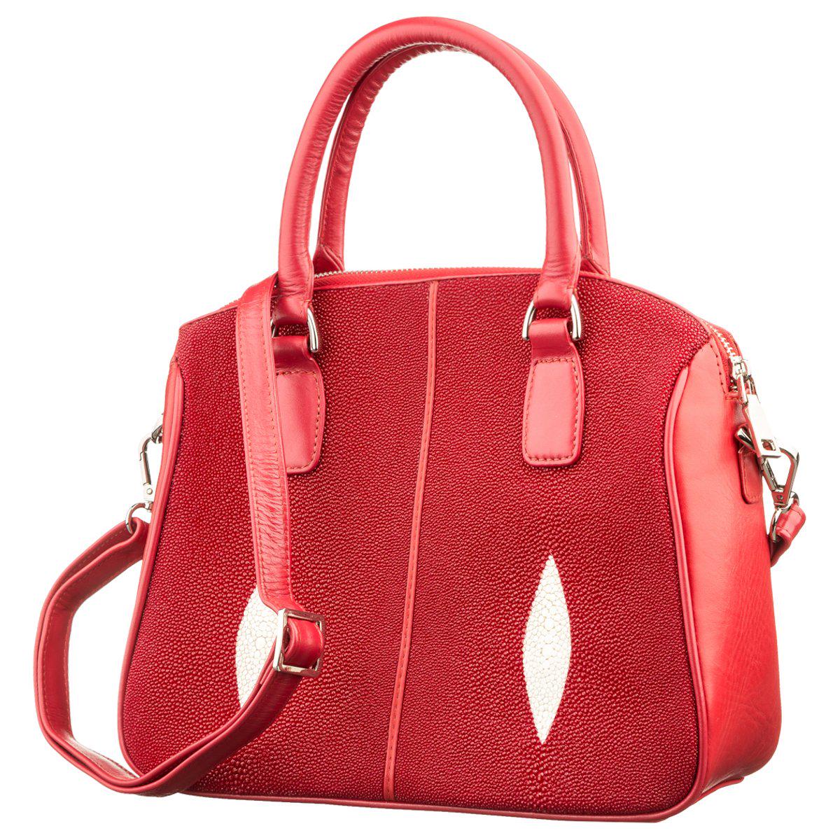 Сумка Stingray leather 18514 з натуральної шкіри морського ската Червоний Сумка Stingray leather 18514 з натуральної шкіри морського ската Червоний