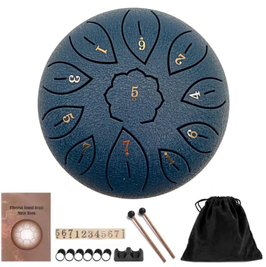 Глюкофон с барабанными палочками 11 нот 17,5 см Темно-синий (000202) - фото 2