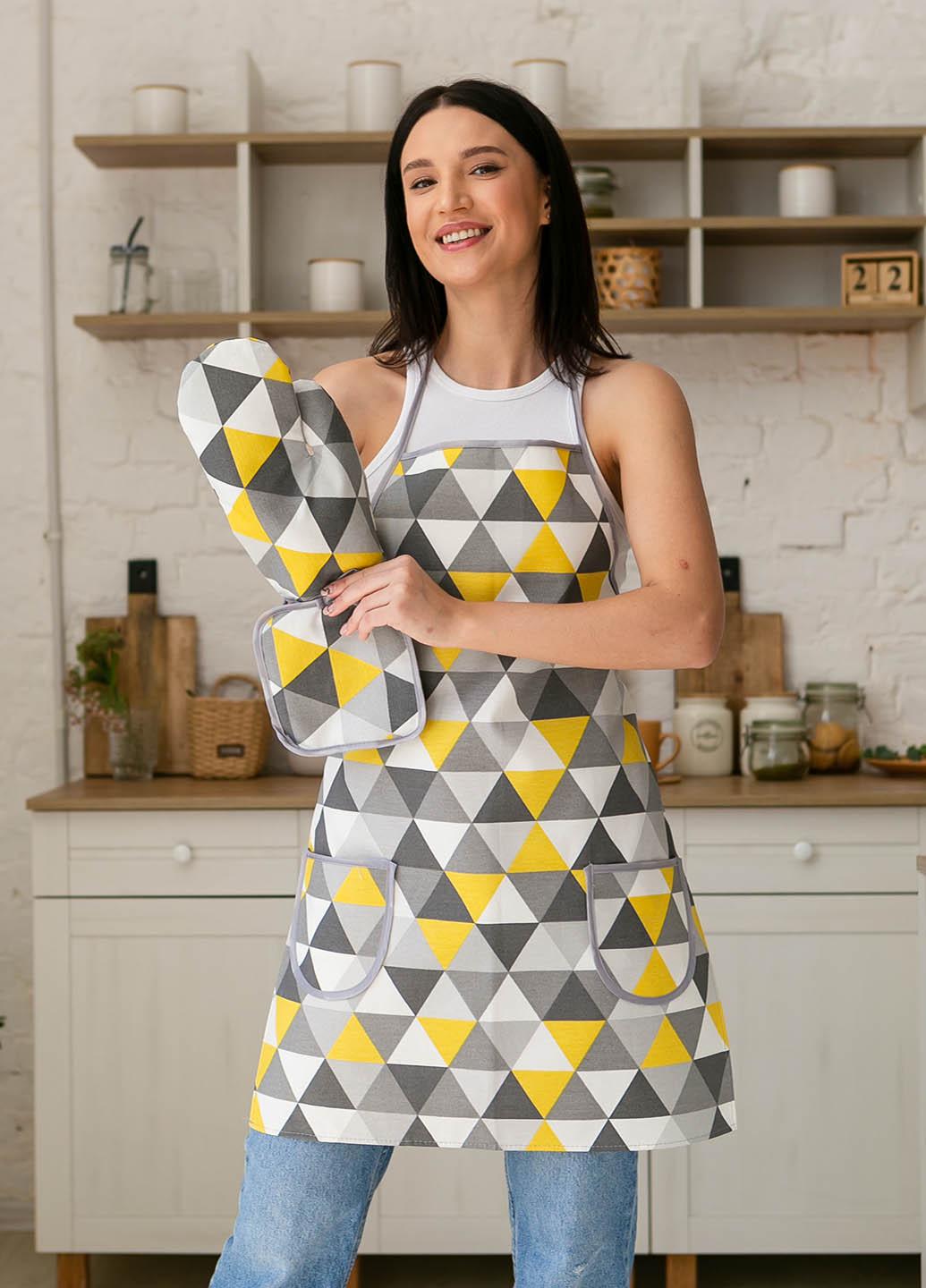 Кухонный набор водоотталкивающий Триугольник серый 3 шт. (тсркнв) - фото 3 Кухонный набор водоотталкивающий Триугольник серый 3 шт. (тсркнв) - фото 3