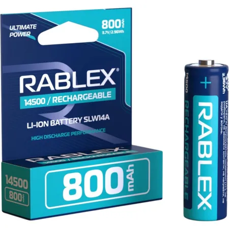 Акумулятор Rablex Li-Ion 14500 3,7V 800 mah (4321) Акумулятор Rablex Li-Ion 14500 3,7V 800 mah (4321)