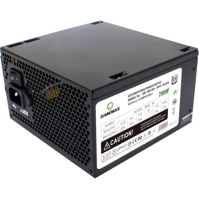 Блок питания GameMax GM-700 80+ APFC 120мм/700 Вт Черный