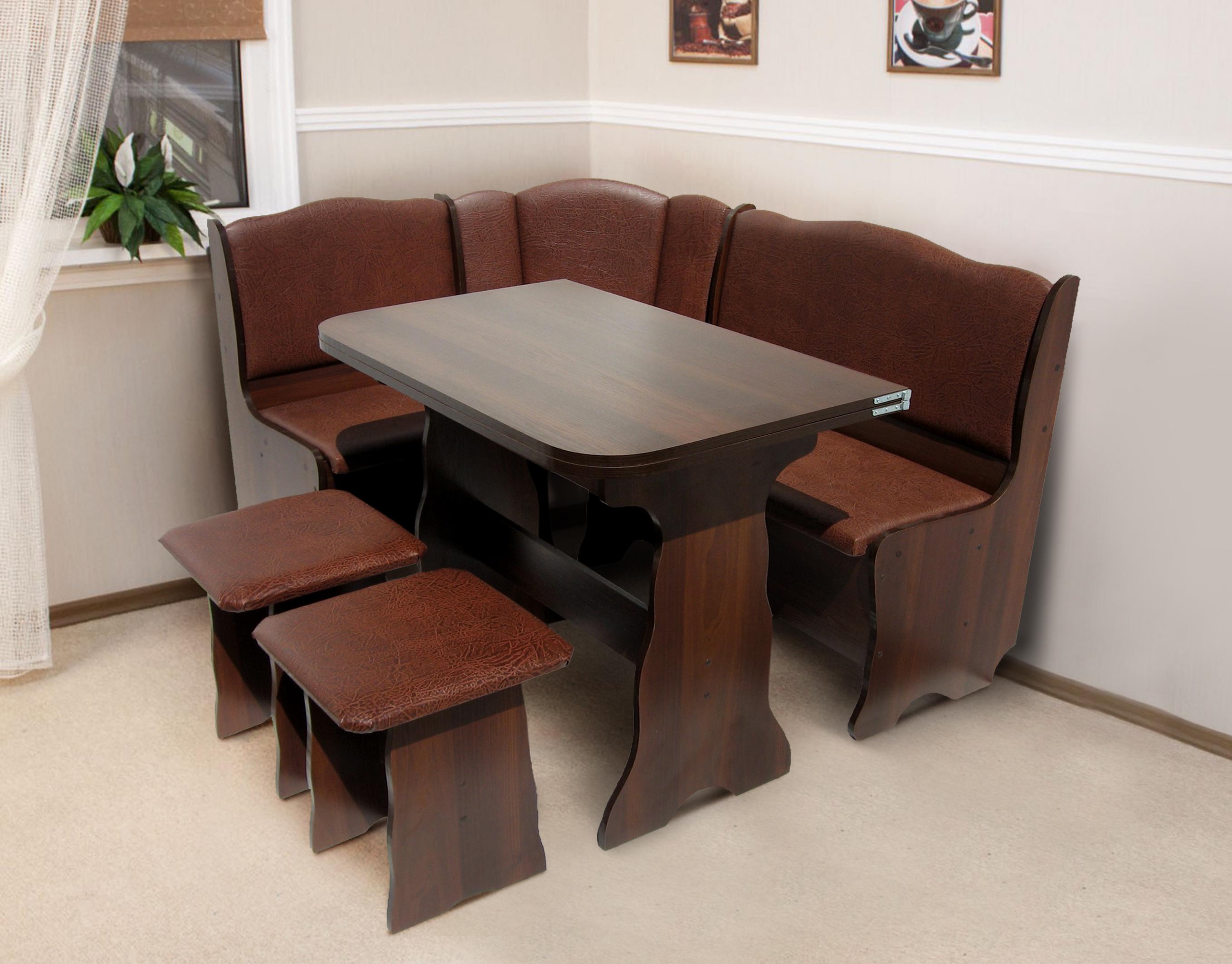 Кухонный уголок Comfort Line Гармония ДСП Темный орех/Шоколадный