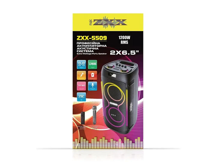 ᐉ Портативная колонка на аккумуляторе с микрофоном ZXX-5509 TWS