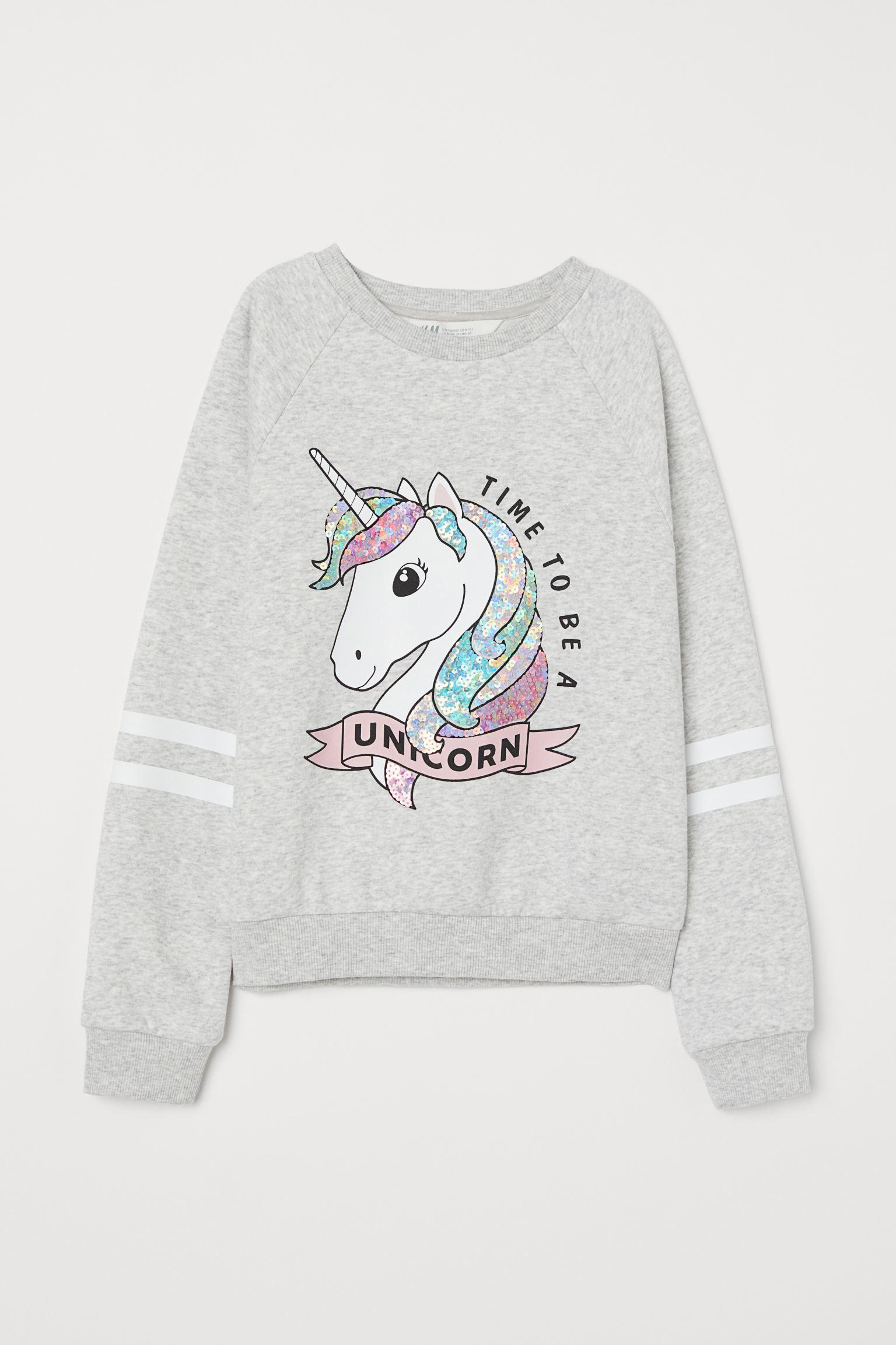 Свитшот H&M принт 170 см Серый (2712747404)