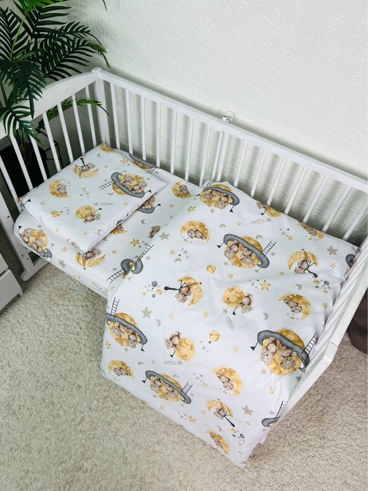 Комплект постельного белья в детскую кроватку 3в1 120x60 см (111)