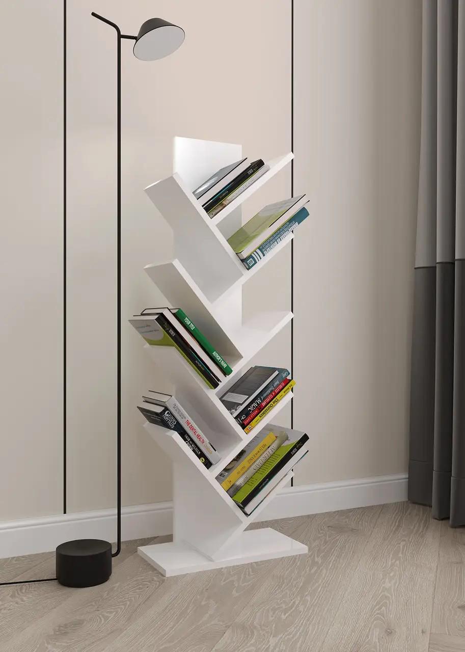 Полиця підлогова для книг 400х1100х216 мм Білий (FP-33)