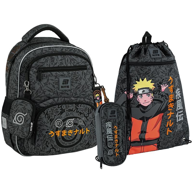Школьный набор KITE Education Naruto Shippuden SET_NR25-773M рюкзак/пенал/сумка