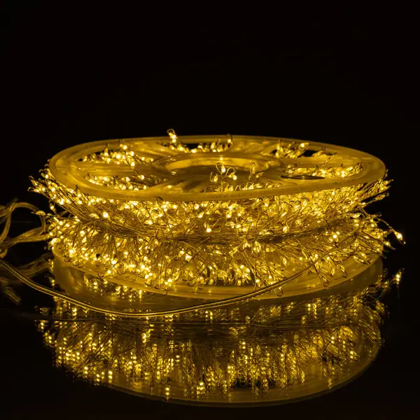 Гірлянда-нитка Роса хвойна лапа 1500 LED 50 м біла нитка Жовтий - фото 5 Гірлянда-нитка Роса хвойна лапа 1500 LED 50 м біла нитка Жовтий - фото 5